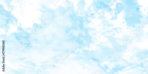 Blue sky and white cloudy, beautiful white clouds in the blue sky background,  blue sky light effect on the background winter morning snow pattern, Illustration of sky clouds vector, 