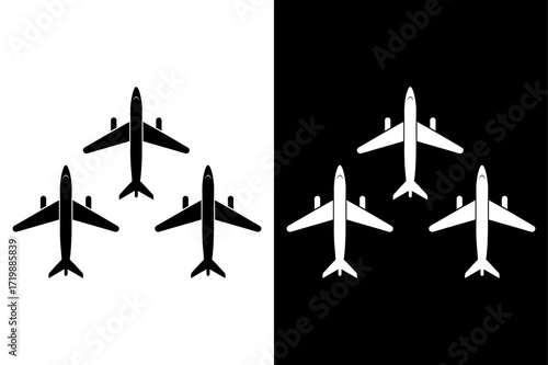Minimalist Airplane PNG Vector for Travel and Journey.