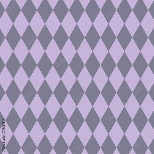 Pastel purple color harlequin or diamond seamless pattern design