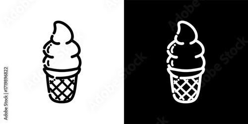 ice cream cone vector logo icon