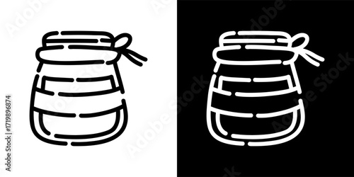 jar of jam icon logo vector