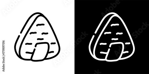 onigiri vector. japanese food icon logo