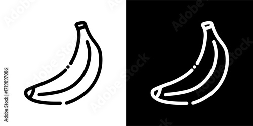 banana tropical fruit vector icon