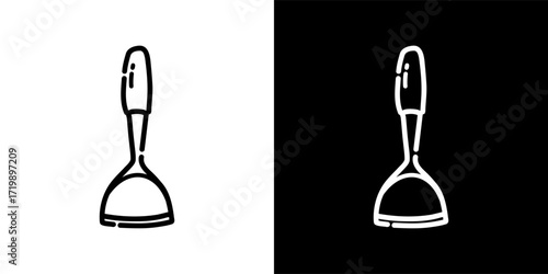 spatula kitchen utensil vector icon