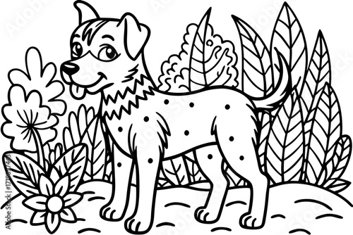 vector illustration of a cartoon dog