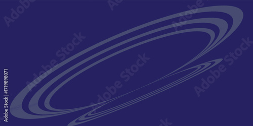 Abstract Swirling Concentric Rings in Deep Indigo Blue Hues.