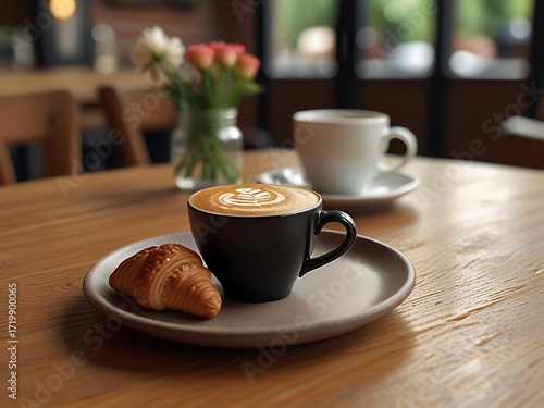 cup of coffee and cookies