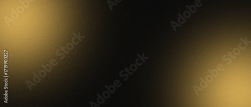 Dark abstract background with soft yellow light spots and smooth gradient fade, ideal for moody design, lighting effects, and visual depth