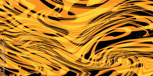 An oil paint mixup of black and dark orange colors - perfect cool art background or wallpaper