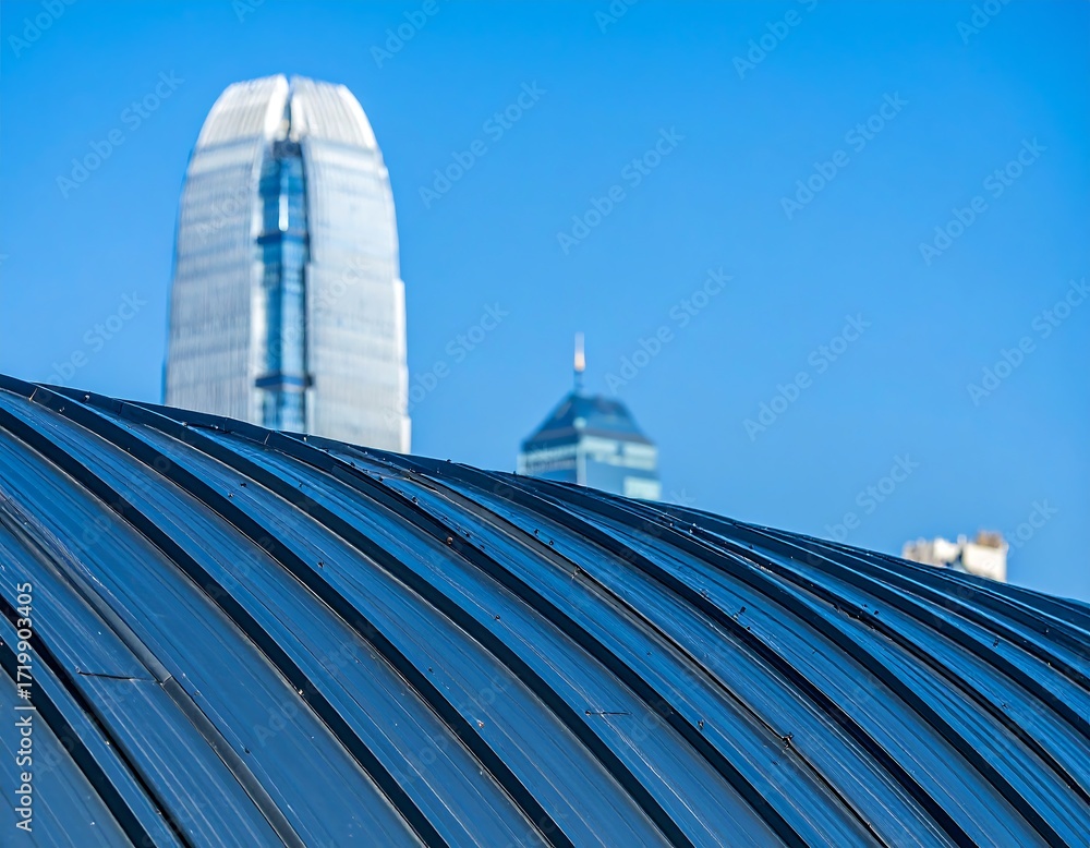 Fototapeta premium Modern city rooftop