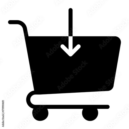 add cart glyph icon
