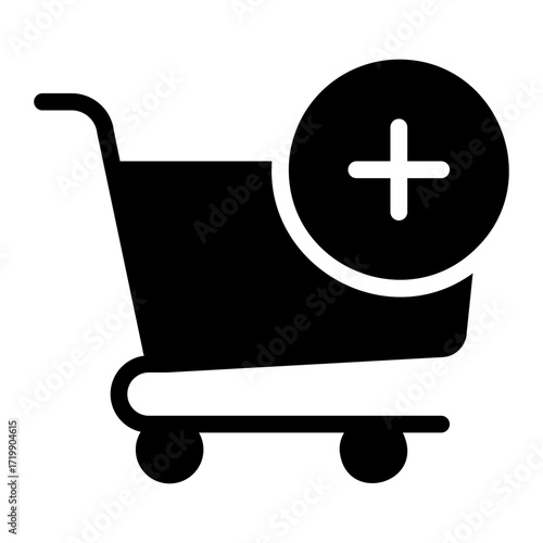 add cart glyph icon