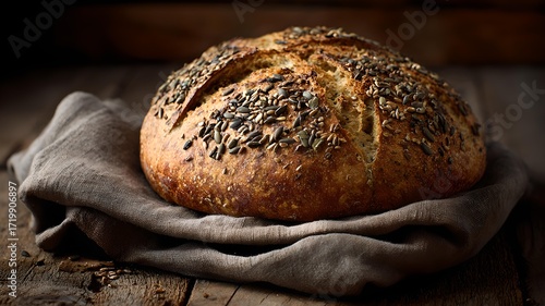 Whole wheat bread with seeds