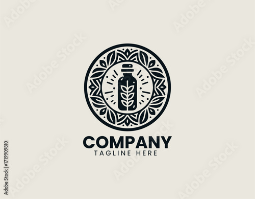 Herb Potion vector Logo