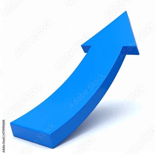 Upward trend arrow indicating growth and success in business and finance