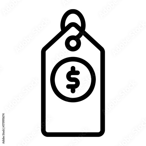 price tag line icon