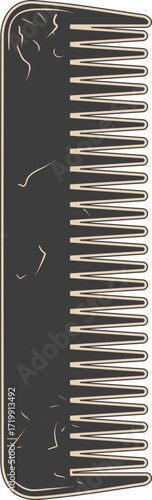 Vintage Style Cracked Plastic Hair Comb.