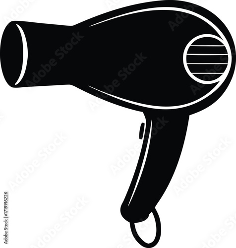 stylist Hair dryer icon silhouette vector illustration
