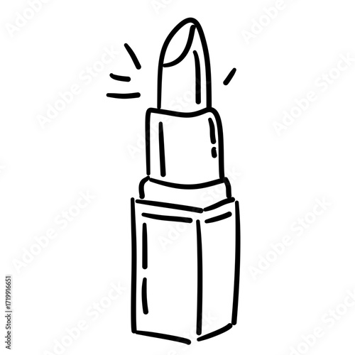 Lipstick Line Art Illustration for Bachelorette Party Celebration Festive Drink Outline Drawing for Invitations Greeting Cards and Party Decor