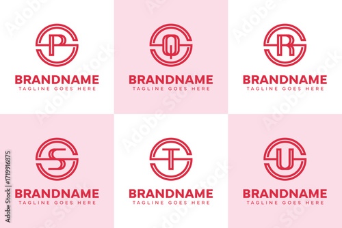 Letters SP SQ SR SS ST SU Logo Monogram Set, for PS QS RS SS TS US initials