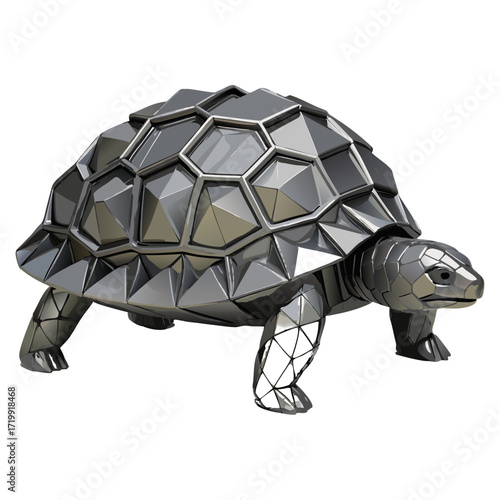 Tortoise in geometric shapes in 3D