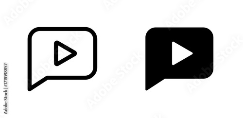 Play icon and speech bubble