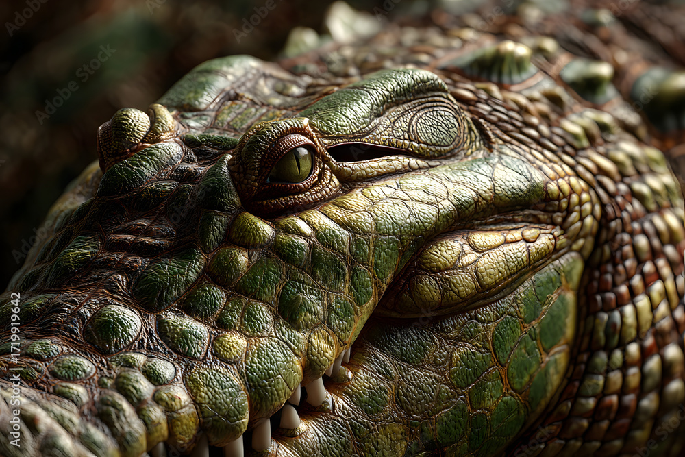 Fototapeta premium Crocodile hide pattern as a backdrop