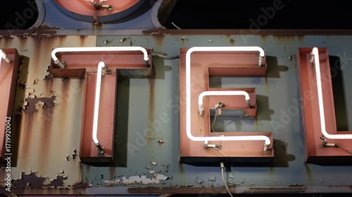 Vintage neon motel sign