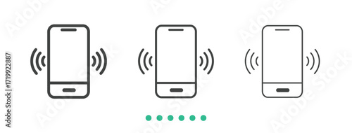 Vibrate icon. Thin line icon vector