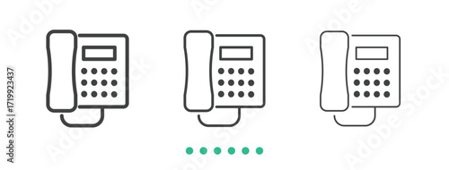 Telephone icon. Thin line icon vector