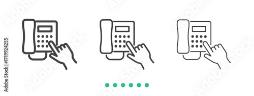 Dial icon. Thin line icon vector