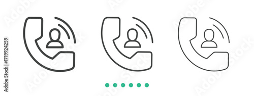 Calling icon. Thin line icon vector