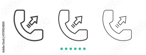 Call forward icon. Thin line icon vector