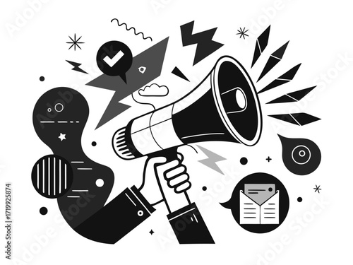 Modern Press Release Illustration
