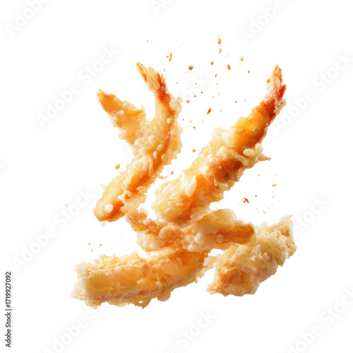 Close-Up of Fried Shrimp Tempura
