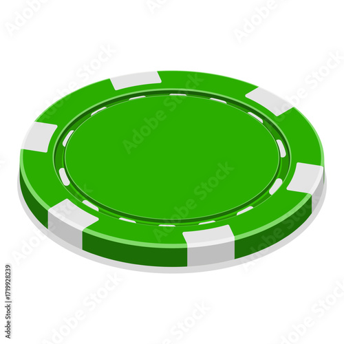 3D Isometric Flat Vector Set of Casino Elements, Casino Roulette, Playing card or Dice Game. Item 8