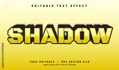 shadow vector text effect with modern style