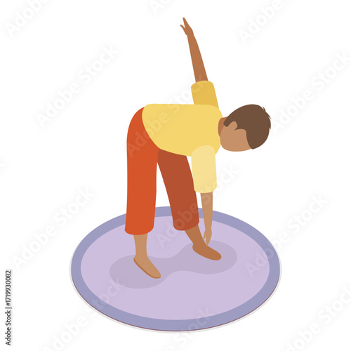 3D Isometric Flat Vector Illustration of Kids Daily Routine, Every Day Scenes. Item 3