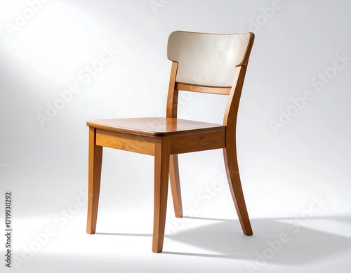 Wallpaper Mural Light-toned wooden chair, simple design Torontodigital.ca