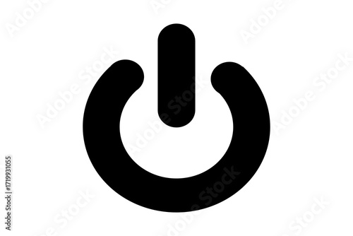 Power button icon for use in posts, stores, and corporate materials. Versatile power button for visual communication in companies, businesses, and social media.