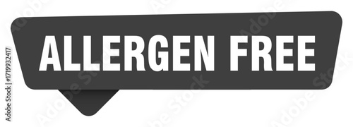 allergen free black sign isolated on transpatent background. allergen free sticker