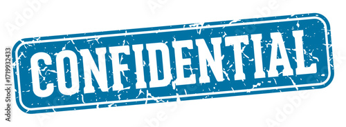 confidential rectangular sign. confidential stamp
