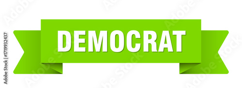 democrat ribbon isolated on transparent background. democrat ribbon