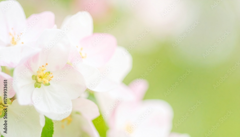 Fototapeta premium Serene floral pattern with delicate petals and soft focus