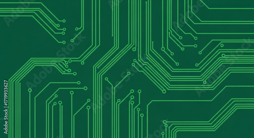 Green circuit board background, perfect for technology enthusiasts, graphic designers, or anyone looking to add a touch of futuristic flair to their projects
