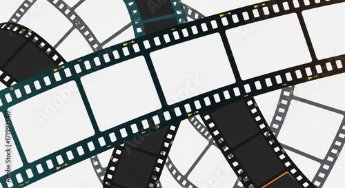 Film strip illustration a visual representation of the cinematic art form, capturing the essence of storytelling through moving images