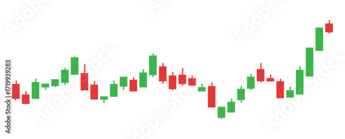 Bullish and Bearish Trading Candle Design Vector