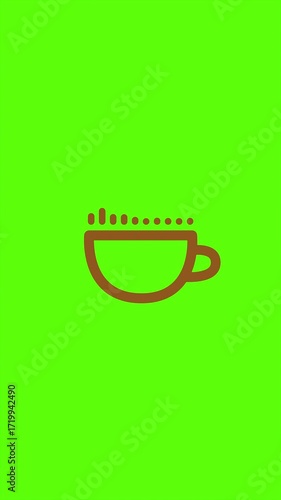 Audio visualizer over a cup animation