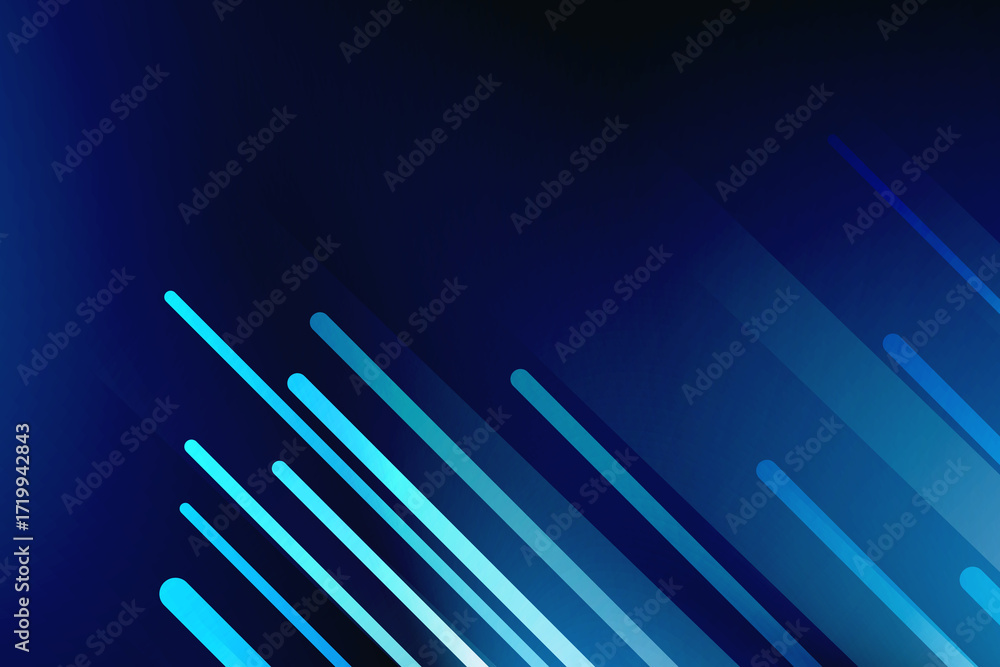 Obraz premium Futuristic blue glowing lines digital technology abstract motion background