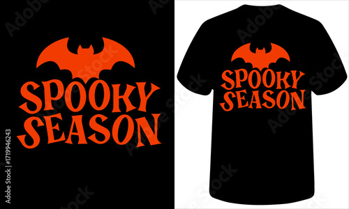 spooky season typography hallowen t shirt design